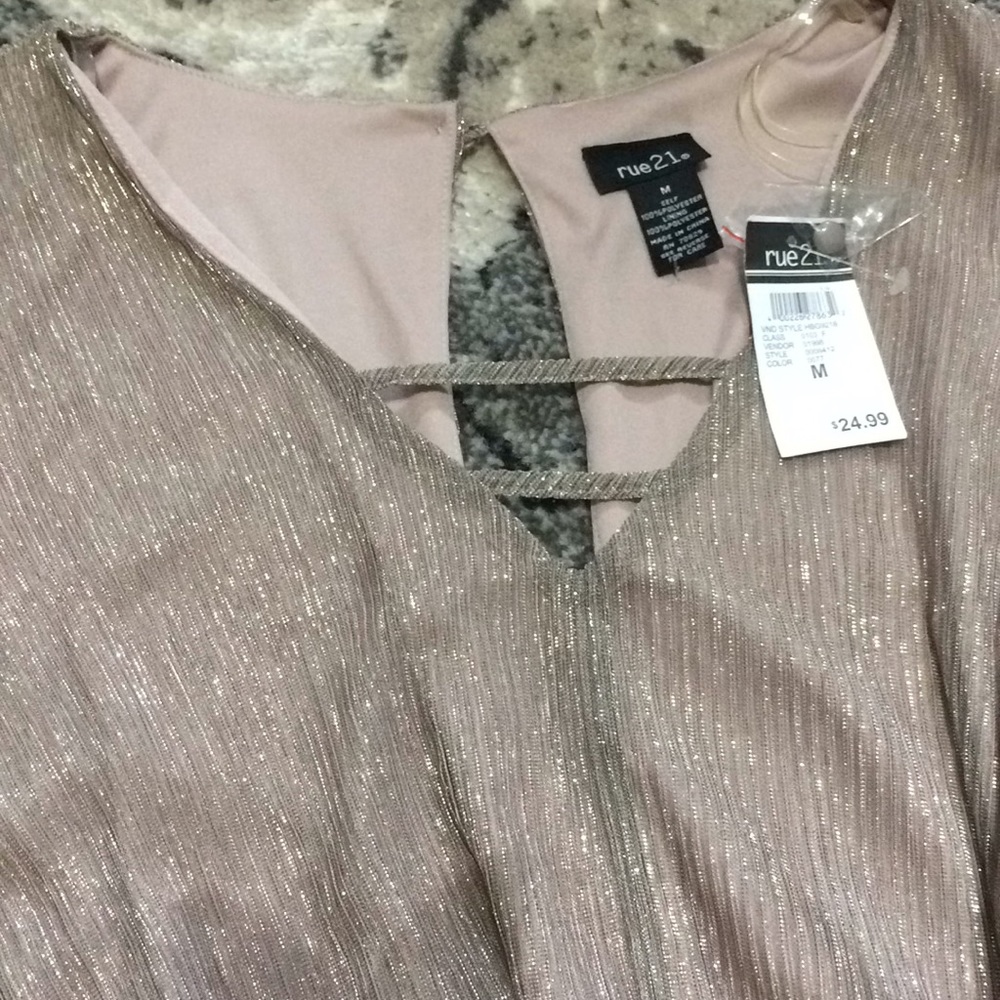 SPARKLE✨ Rue21 Sparkling Gold Romper - Picture 2 of 5